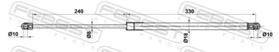 Gasfeder, Motorhaube FEBEST 24117-008 Bild Gasfeder, Motorhaube FEBEST 24117-008