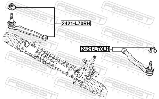 Spurstangenkopf Vorderachse links FEBEST 2421-L70LH Bild Spurstangenkopf Vorderachse links FEBEST 2421-L70LH
