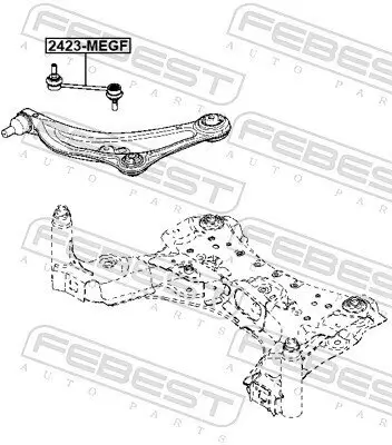 Stange/Strebe, Stabilisator Vorderachse FEBEST 2423-MEGF Bild Stange/Strebe, Stabilisator Vorderachse FEBEST 2423-MEGF