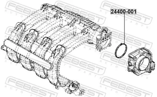 Dichtung, Drosselklappenstutzen FEBEST 24400-001 Bild Dichtung, Drosselklappenstutzen FEBEST 24400-001