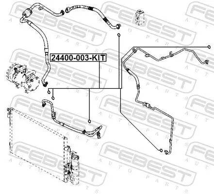 Reparatursatz, Klimaanlage FEBEST 24400-003-KIT Bild Reparatursatz, Klimaanlage FEBEST 24400-003-KIT