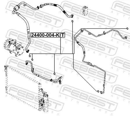 Dichtring, Kältemittelleitung FEBEST 24400-004-KIT Bild Dichtring, Kältemittelleitung FEBEST 24400-004-KIT