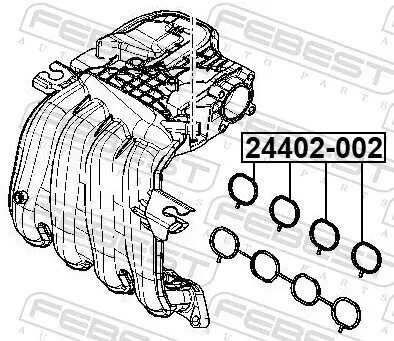 Dichtung, Ansaugkrümmer FEBEST 24402-002 Bild Dichtung, Ansaugkrümmer FEBEST 24402-002