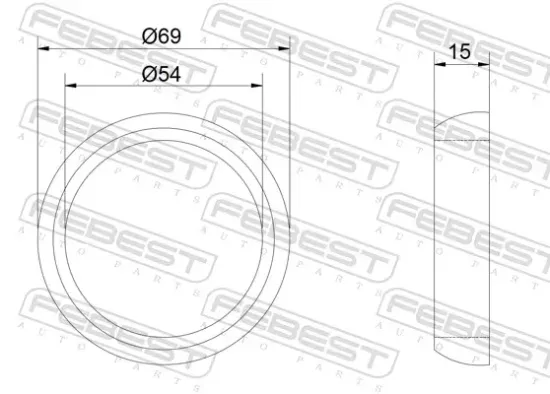 Dichtung, Abgasrohr FEBEST 24491-001 Bild Dichtung, Abgasrohr FEBEST 24491-001