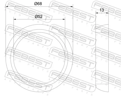 Dichtung, Abgasrohr FEBEST 24491-002 Bild Dichtung, Abgasrohr FEBEST 24491-002
