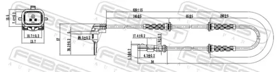 Sensor, Raddrehzahl Vorderachse FEBEST 24606-001 Bild Sensor, Raddrehzahl Vorderachse FEBEST 24606-001