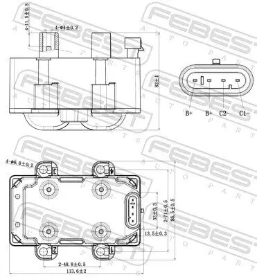 Zündspuleneinheit FEBEST 24640-002 Bild Zündspuleneinheit FEBEST 24640-002