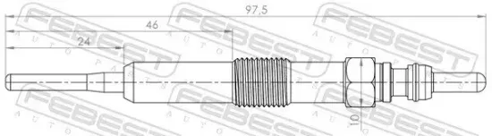 Glühkerze 4,4 V FEBEST 24642-001 Bild Glühkerze 4,4 V FEBEST 24642-001