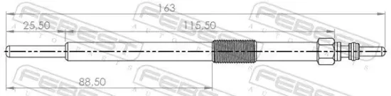 Glühkerze 4,5 V FEBEST 24642-002 Bild Glühkerze 4,5 V FEBEST 24642-002