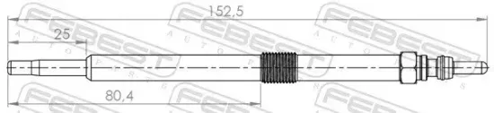 Glühkerze 11 V FEBEST 24642-003 Bild Glühkerze 11 V FEBEST 24642-003