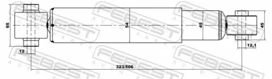 Stoßdämpfer Hinterachse FEBEST 24650921R Bild Stoßdämpfer Hinterachse FEBEST 24650921R