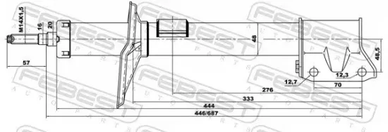 Stoßdämpfer Hinterachse FEBEST 24661261R Bild Stoßdämpfer Hinterachse FEBEST 24661261R