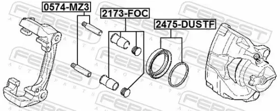 Reparatursatz, Bremssattel FEBEST 2475-DUSTF Bild Reparatursatz, Bremssattel FEBEST 2475-DUSTF