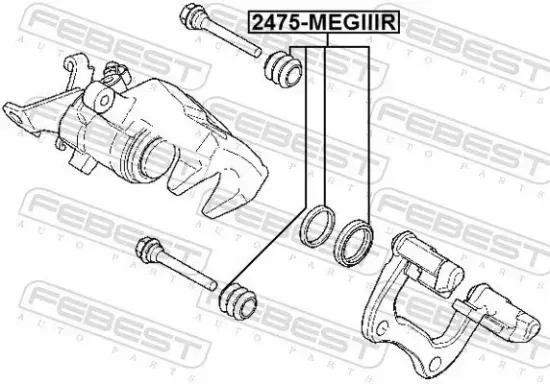 Reparatursatz, Bremssattel FEBEST 2475-MEGIIIR Bild Reparatursatz, Bremssattel FEBEST 2475-MEGIIIR