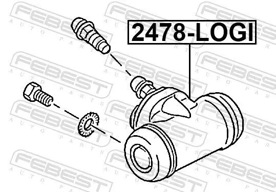 Radbremszylinder Hinterachse FEBEST 2478-LOGI Bild Radbremszylinder Hinterachse FEBEST 2478-LOGI