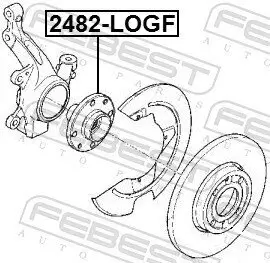 Radnabe Vorderachse FEBEST 2482-LOGF Bild Radnabe Vorderachse FEBEST 2482-LOGF