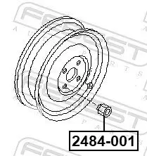 Radbolzen FEBEST 2485B-001 Bild Radbolzen FEBEST 2485B-001
