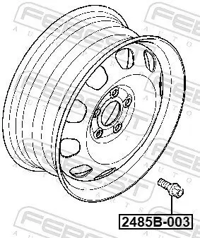 Radbolzen FEBEST 2485B-003 Bild Radbolzen FEBEST 2485B-003