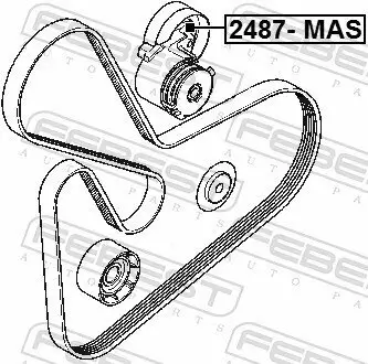 Spannrolle, Keilrippenriemen FEBEST 2487-MAS Bild Spannrolle, Keilrippenriemen FEBEST 2487-MAS