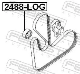 Spannrolle, Keilrippenriemen FEBEST 2488-LOG Bild Spannrolle, Keilrippenriemen FEBEST 2488-LOG