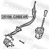 Seilzug, Schaltgetriebe FEBEST 25106-G9BE4R Bild Seilzug, Schaltgetriebe FEBEST 25106-G9BE4R