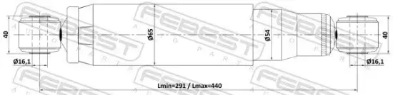 Stoßdämpfer Hinterachse FEBEST 25110-002R Bild Stoßdämpfer Hinterachse FEBEST 25110-002R