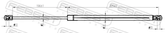 Gasfeder, Koffer-/Laderaum FEBEST 25117-005 Bild Gasfeder, Koffer-/Laderaum FEBEST 25117-005