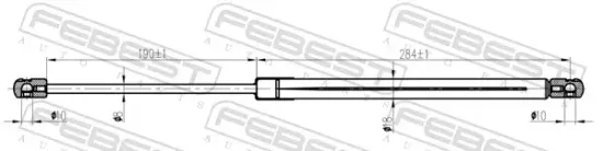 Gasfeder, Koffer-/Laderaum FEBEST 25117-006 Bild Gasfeder, Koffer-/Laderaum FEBEST 25117-006