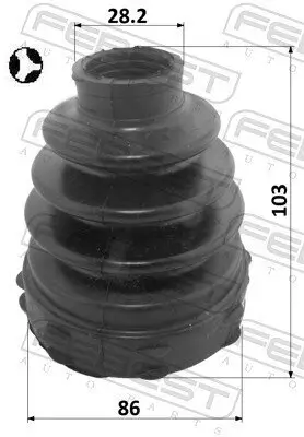 Faltenbalgsatz, Antriebswelle Vorderachse FEBEST 2515-BOX3DT Bild Faltenbalgsatz, Antriebswelle Vorderachse FEBEST 2515-BOX3DT