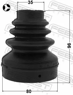 Faltenbalgsatz, Antriebswelle getriebeseitig FEBEST 2515-C4T Bild Faltenbalgsatz, Antriebswelle getriebeseitig FEBEST 2515-C4T