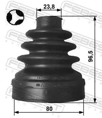 Faltenbalgsatz, Antriebswelle Vorderachse FEBEST 2515-C5X7 Bild Faltenbalgsatz, Antriebswelle Vorderachse FEBEST 2515-C5X7