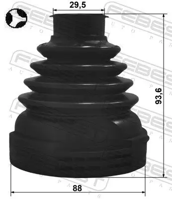Faltenbalgsatz, Antriebswelle getriebeseitig Vorderachse FEBEST 2515P-JUMPT Bild Faltenbalgsatz, Antriebswelle getriebeseitig Vorderachse FEBEST 2515P-JUMPT