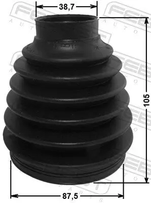 Faltenbalg, Antriebswelle radseitig FEBEST 2517-C5II Bild Faltenbalg, Antriebswelle radseitig FEBEST 2517-C5II