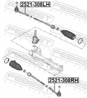 Spurstangenkopf Vorderachse links FEBEST 2521-308RH Bild Spurstangenkopf Vorderachse links FEBEST 2521-308RH