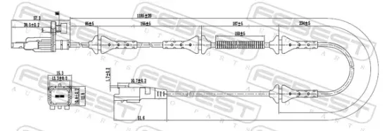 Sensor, Raddrehzahl Vorderachse FEBEST 25606-001 Bild Sensor, Raddrehzahl Vorderachse FEBEST 25606-001