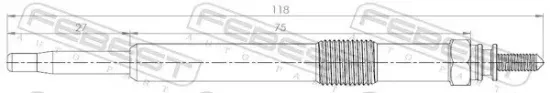 Glühkerze 11 V FEBEST 25642-004 Bild Glühkerze 11 V FEBEST 25642-004