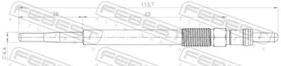 Glühkerze 5 V FEBEST 25642-005 Bild Glühkerze 5 V FEBEST 25642-005