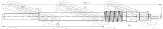 Glühkerze 11 V FEBEST 25642-008 Bild Glühkerze 11 V FEBEST 25642-008