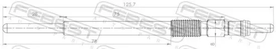 Glühkerze 11 V FEBEST 25642-009 Bild Glühkerze 11 V FEBEST 25642-009