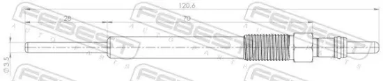 Glühkerze 4,3 V FEBEST 25642-010 Bild Glühkerze 4,3 V FEBEST 25642-010