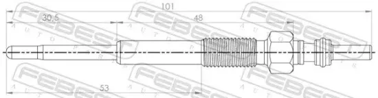 Glühkerze 5 V FEBEST 25642-011 Bild Glühkerze 5 V FEBEST 25642-011