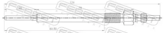 Glühkerze 7 V FEBEST 25642-012 Bild Glühkerze 7 V FEBEST 25642-012