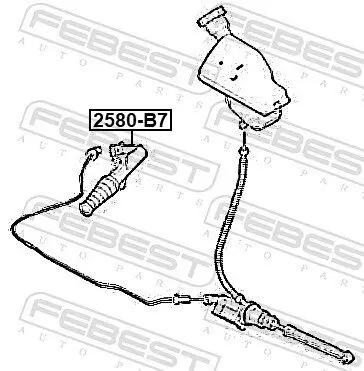 Nehmerzylinder, Kupplung FEBEST 2580-B7 Bild Nehmerzylinder, Kupplung FEBEST 2580-B7