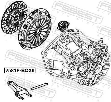 Ausrückgabel, Kupplung FEBEST 2581F-BOXII Bild Ausrückgabel, Kupplung FEBEST 2581F-BOXII