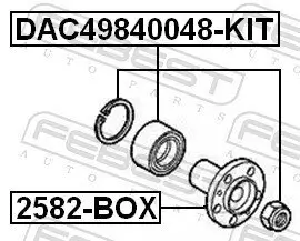 Radnabe Vorderachse FEBEST 2582-BOX Bild Radnabe Vorderachse FEBEST 2582-BOX