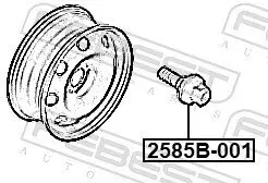 Radbolzen FEBEST 2585B-001 Bild Radbolzen FEBEST 2585B-001