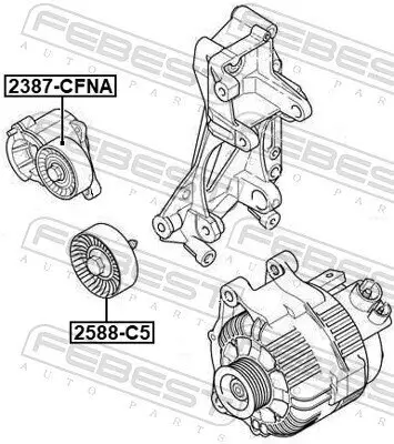 Umlenk-/Führungsrolle, Keilrippenriemen FEBEST 2588-C5 Bild Umlenk-/Führungsrolle, Keilrippenriemen FEBEST 2588-C5