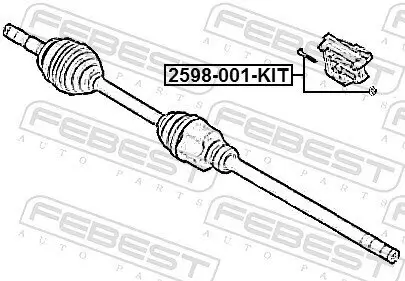 Achsschraube, Antriebswelle FEBEST 2598-001-KIT Bild Achsschraube, Antriebswelle FEBEST 2598-001-KIT