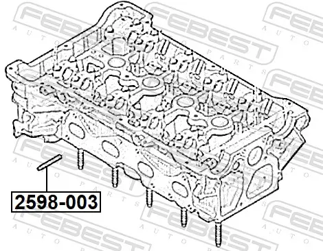 Schraube, Abgaskrümmer FEBEST 2598-003 Bild Schraube, Abgaskrümmer FEBEST 2598-003