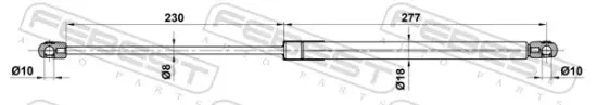 Gasfeder, Koffer-/Laderaum FEBEST 26117-014 Bild Gasfeder, Koffer-/Laderaum FEBEST 26117-014
